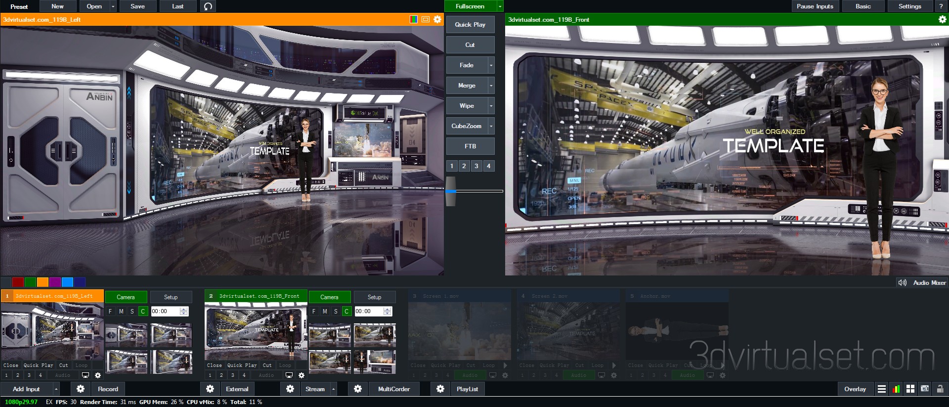 Virtual Set 119A for vMix VirtualSets Templates